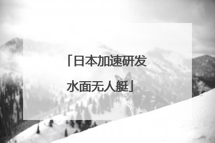 日本加速研发水面无人艇