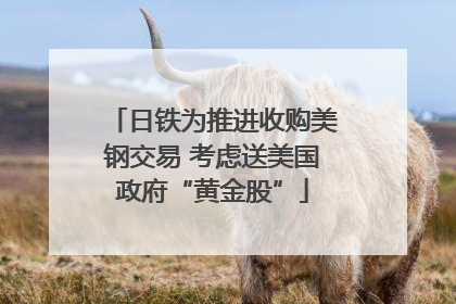 日铁为推进收购美钢交易 考虑送美国政府“黄金股”