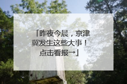 昨夜今晨，京津冀发生这些大事！点击看报→