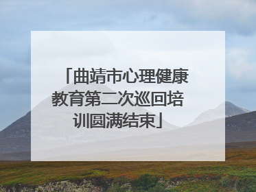曲靖市心理健康教育第二次巡回培训圆满结束