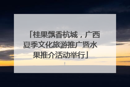 桂果飘香杭城，广西夏季文化旅游推广暨水果推介活动举行