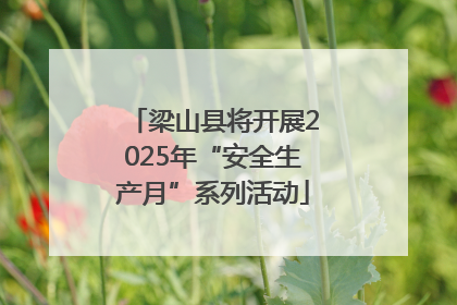梁山县将开展2025年“安全生产月”系列活动