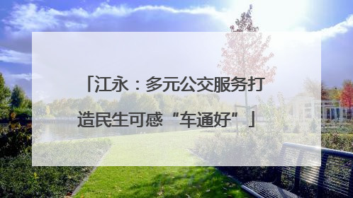 江永：多元公交服务打造民生可感“车通好”