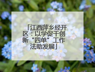 江西萍乡经开区：以学促干创新“四单”工作法助发展