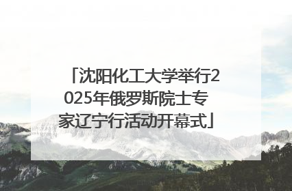 沈阳化工大学举行2025年俄罗斯院士专家辽宁行活动开幕式