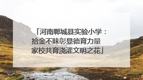 河南郸城县实验小学：拾金不昧彰显德育力量 家校共育浇灌文明之花