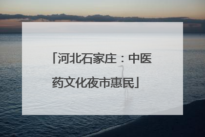 河北石家庄：中医药文化夜市惠民