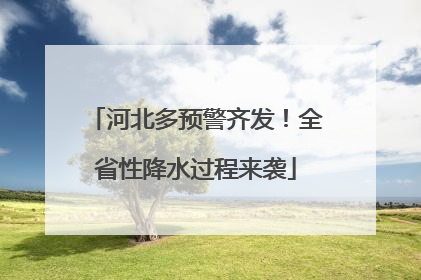 河北多预警齐发！全省性降水过程来袭