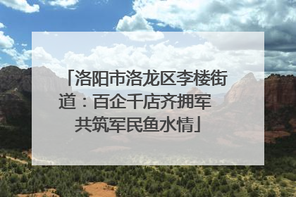 洛阳市洛龙区李楼街道：百企千店齐拥军 共筑军民鱼水情