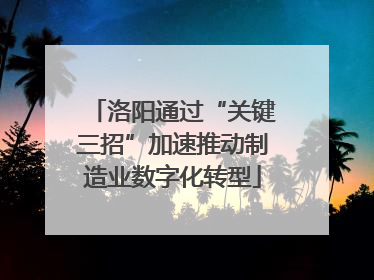 洛阳通过“关键三招”加速推动制造业数字化转型