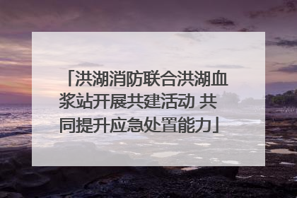 洪湖消防联合洪湖血浆站开展共建活动 共同提升应急处置能力