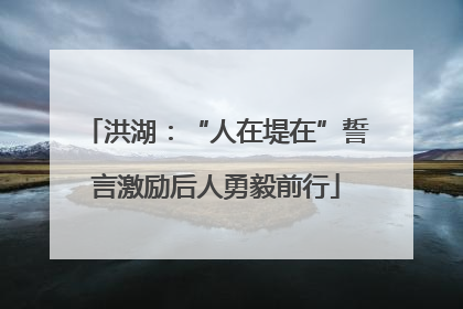 洪湖：“人在堤在”誓言激励后人勇毅前行
