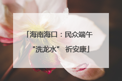 海南海口：民众端午 “洗龙水” 祈安康