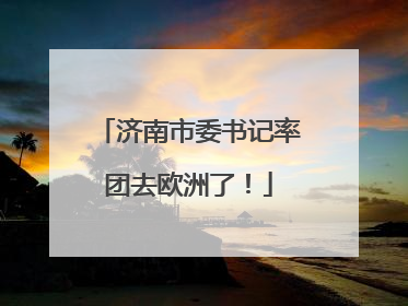 济南市委书记率团去欧洲了！