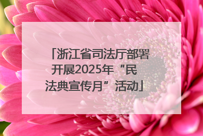 浙江省司法厅部署开展2025年“民法典宣传月”活动