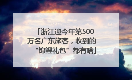 浙江迎今年第500万名广东旅客，收到的“锦鲤礼包”都有啥
