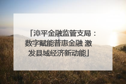 漳平金融监管支局：数字赋能普惠金融 激发县域经济新动能