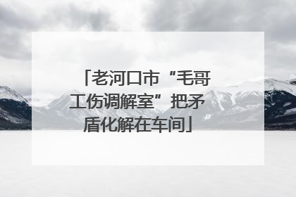 老河口市“毛哥工伤调解室”把矛盾化解在车间