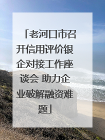 老河口市召开信用评价银企对接工作座谈会 助力企业破解融资难题