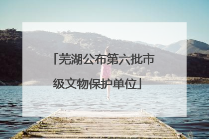 芜湖公布第六批市级文物保护单位