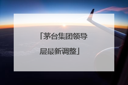 茅台集团领导层最新调整