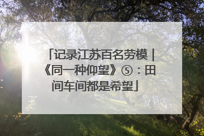记录江苏百名劳模｜《同一种仰望》⑤：田间车间都是希望