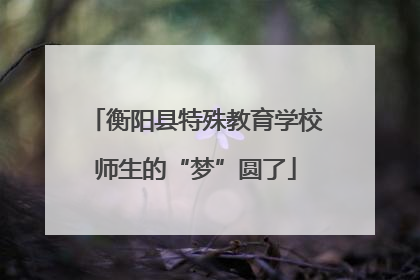 衡阳县特殊教育学校师生的“梦”圆了