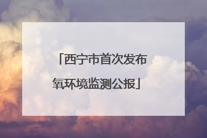 西宁市首次发布氧环境监测公报