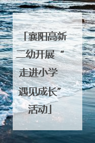 襄阳高新二幼开展“走进小学 遇见成长”活动
