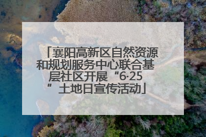 襄阳高新区自然资源和规划服务中心联合基层社区开展“6·25”土地日宣传活动