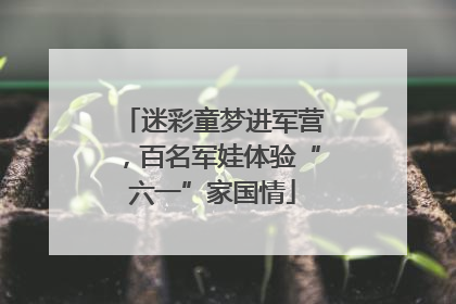 迷彩童梦进军营，百名军娃体验“六一”家国情
