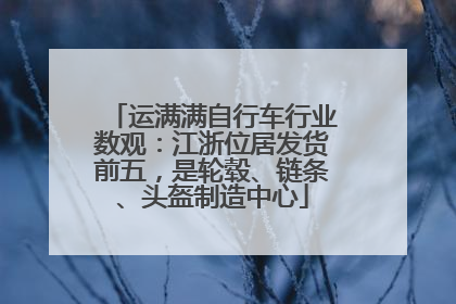 运满满自行车行业数观：江浙位居发货前五，是轮毂、链条、头盔制造中心