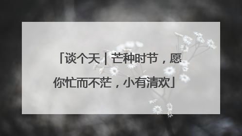 谈个天｜芒种时节，愿你忙而不茫，小有清欢