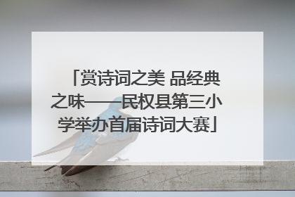 赏诗词之美 品经典之味——民权县第三小学举办首届诗词大赛