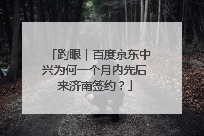 趵眼｜百度京东中兴为何一个月内先后来济南签约？