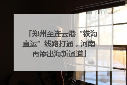 郑州至连云港“铁海直运”线路打通，河南再添出海新通道