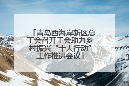 青岛西海岸新区总工会召开工会助力乡村振兴“十大行动”工作推进会议