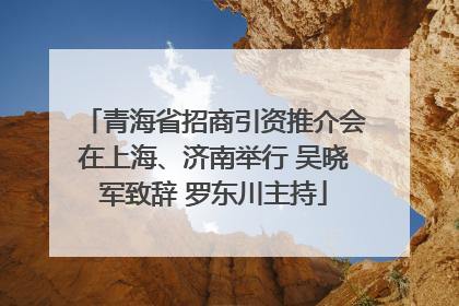 青海省招商引资推介会在上海、济南举行 吴晓军致辞 罗东川主持