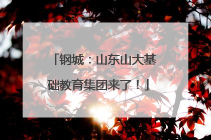 钢城：山东山大基础教育集团来了！