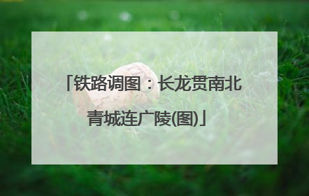 铁路调图：长龙贯南北 青城连广陵(图)
