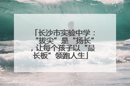 长沙市实验中学：“拔尖”是“扬长”，让每个孩子以“最长板”领跑人生