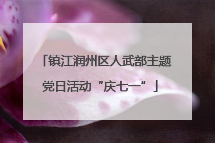镇江润州区人武部主题党日活动“庆七一”