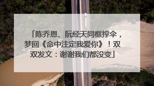 陈乔恩、阮经天同框撑伞，梦回《命中注定我爱你》！双双发文：谢谢我们都没变