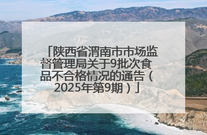 陕西省渭南市市场监督管理局关于9批次食品不合格情况的通告（2025年第9期）