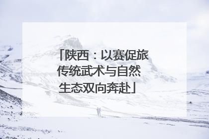 陕西：以赛促旅 传统武术与自然生态双向奔赴