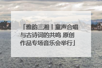 雅韵三湘丨童声合唱与古诗词的共鸣 原创作品专场音乐会举行