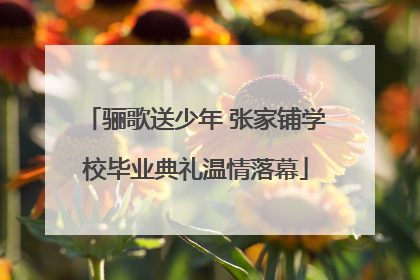 骊歌送少年 张家铺学校毕业典礼温情落幕