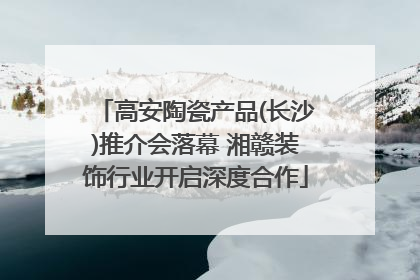 高安陶瓷产品(长沙)推介会落幕 湘赣装饰行业开启深度合作