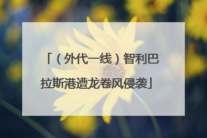 （外代一线）智利巴拉斯港遭龙卷风侵袭