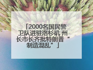 2000名国民警卫队进驻洛杉矶 州长市长齐批特朗普“制造混乱”